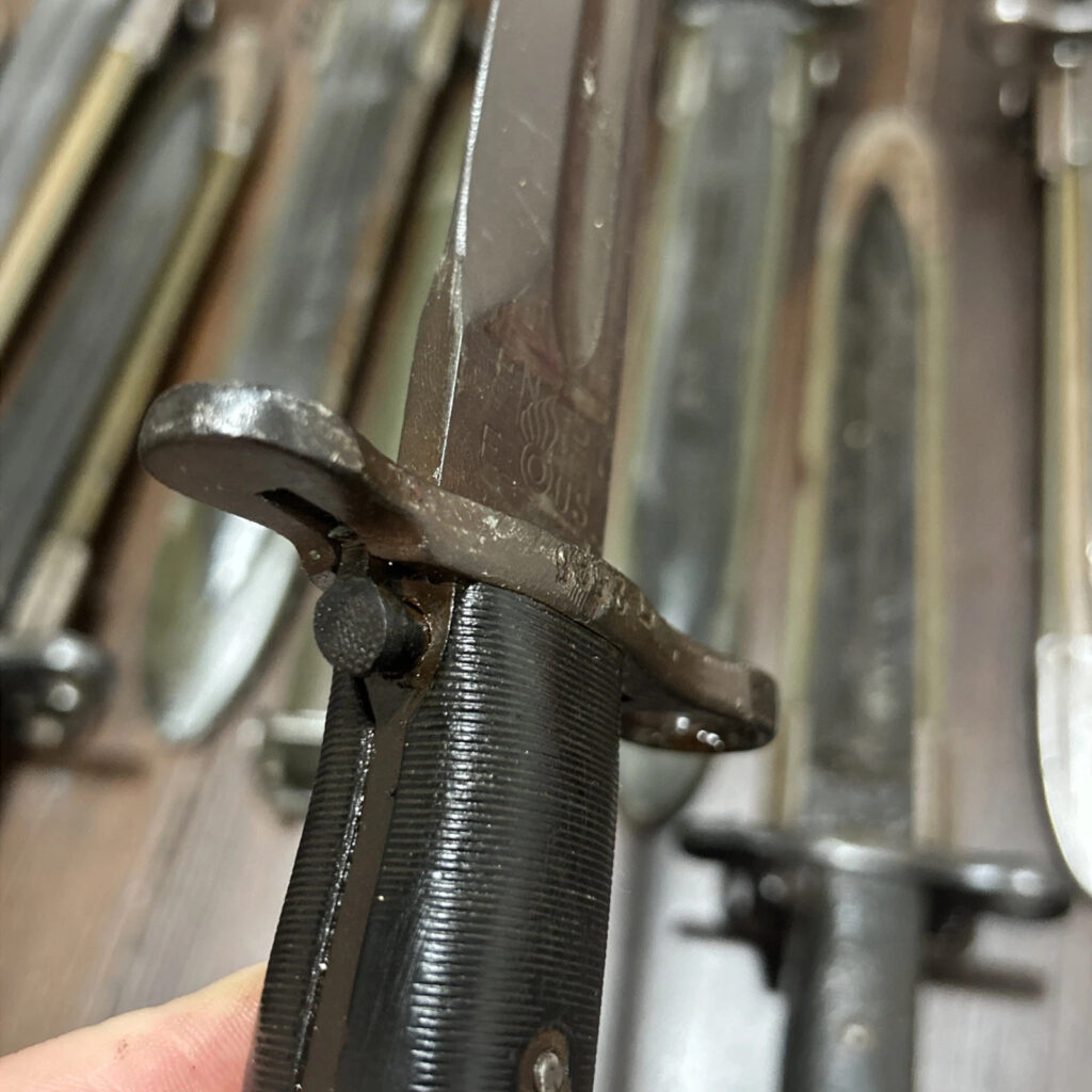 Original M1 Garand Bayonet US Marked w/ E-US Scabbard also fits 1903 1903a3 NICE