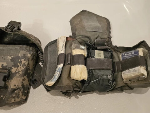 US Army IFAK Improved First Aid Kit ACU Complete NPA Bandage Gauze Pouch for sale