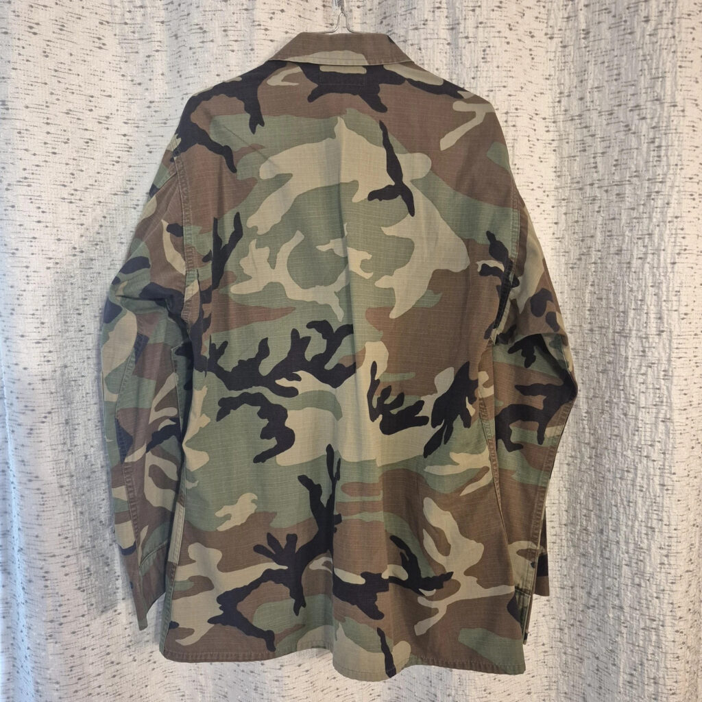 Vintage USAF Woodland Camo BDU Set Med Long Coat Reg Trousers Ripstop