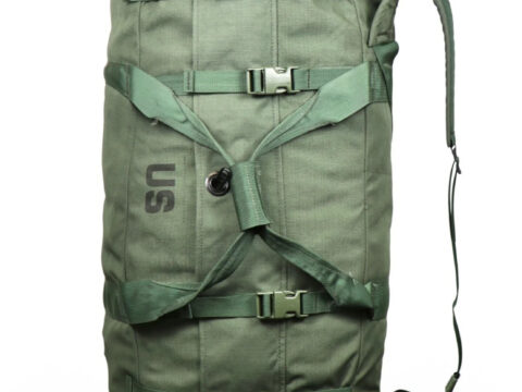 Improved Military Sea Bag US Army Duffle Sack Deployment Pack Green Side Zipper for sale